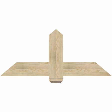 Ekena Millwork Eugene Rough Sawn Timber Gable Bracket, Douglas Fir, 48"W x 20"H x 2"D x 6"F, 10/12 Pitch GBW048X20X0206EUG00RDF